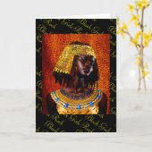"Embrace the Majesty of Nubian Queens" Karte (Gelbe Blume)
