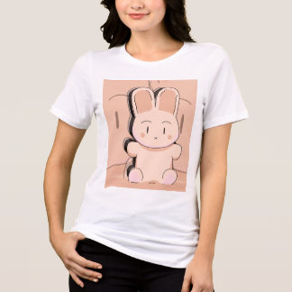 Embrace the Quiet Luxury Minimalist Bunny T-Shirt Tri-Blend Shirt