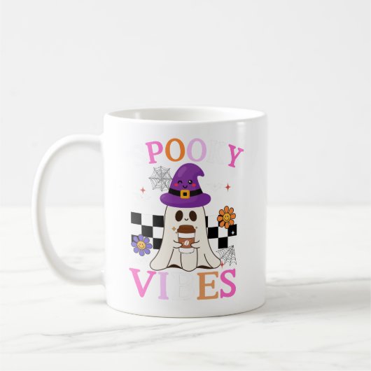 *Embrace the Spooky Vibes: Oktober T-Shirt* Kaffeetasse (Links)
