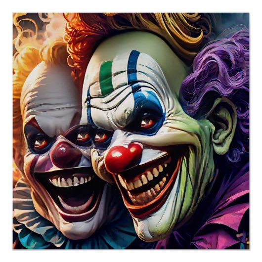 Embrace the Thrill of the Creepy Clowns Poster (Vorderseite)