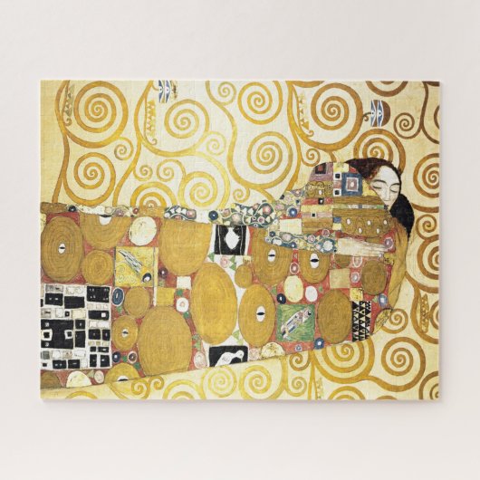 Embrace von Gustav Klimt Malerei Muster Artwork Puzzle (Horizontal)