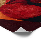 Embrace You – Romantic Couple Kiss Abstract Art Poster (Ecke)