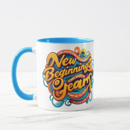 "Embrace your big dreams with every sip. New Begin Tasse (Links)