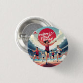 Embrace Your Fee - kawaii Motivierend Runner Button (Vorne & Hinten)