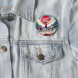 Embrace Your Fee - kawaii Motivierend Runner Button