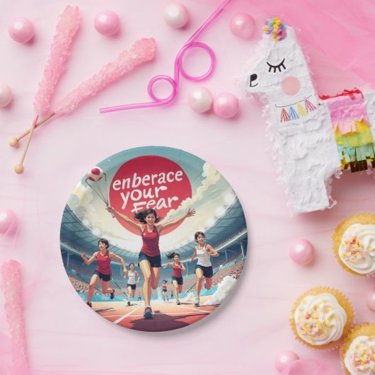 Embrace Your Fee - kawaii Motivierend Runner Pappteller (Party)
