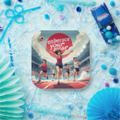 Embrace Your Fee - kawaii Motivierend Runner Pappteller (Party)