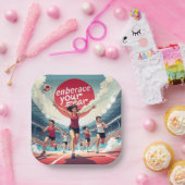 Embrace Your Fee - kawaii Motivierend Runner Pappteller (Party)