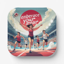 Embrace Your Fee - kawaii Motivierend Runner Pappteller