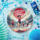Embrace Your Fee - kawaii Motivierend Runner Pappteller (Party)