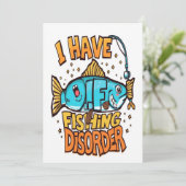 Embrace Your Fishing Disorder Einladung (Stehend Vorderseite)