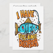 Embrace Your Fishing Disorder Einladung (Vorne/Hinten)
