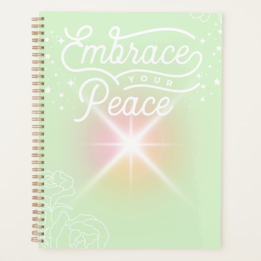 Embrace Your Peace Mint Planner Planer (Vorderseite)