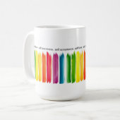 'Embrace Yourself' Rainbow-Tasse Kaffeetasse (Vorderseite Links)