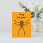 Embracing Halloween Critter Postkarte (Stehend Vorderseite)