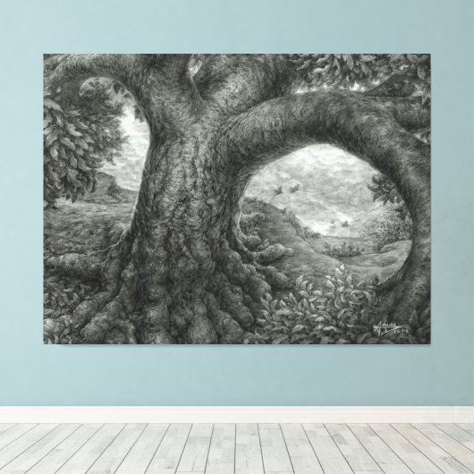 Embracing Risk Tree Leinwanddruck (Insitu (Holzboden))