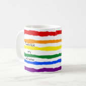 Embraphieren des benutzerdefinierten Regenbogentex Kaffeetasse (Vorderseite Links)