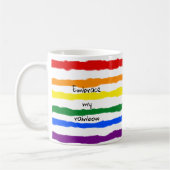 Embraphieren des benutzerdefinierten Regenbogentex Kaffeetasse (Links)
