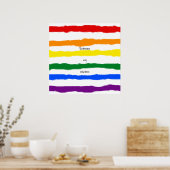 Embraphieren des benutzerdefinierten Regenbogentex Poster (Küche)