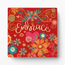 Embrase Inspirational Herz floral Hübsch Red