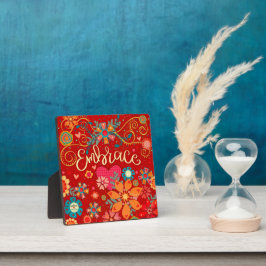 Embrase Inspirational Herz floral Hübsch Red Fotoplatte