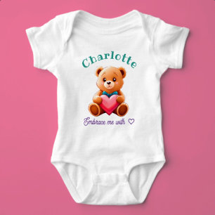Embrase mich mit Liebe Individuelle Name Baby Strampler