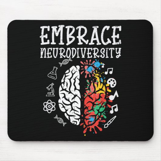 Embrase Neurodiversity Autismus Bewusstsein ASD Me Mousepad (Vorne)