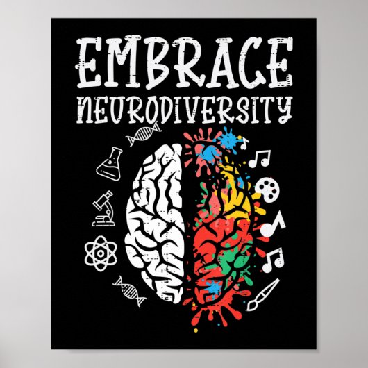 Embrase Neurodiversity Autismus Bewusstsein ASD Me Poster (Vorne)