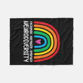 Embrase Neurodiversity Rainbow Autismus Bewusstsei Fleecedecke (Vorderseite (Horizontal))
