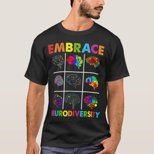 Embrase Neuroversity Video Game Autismus Bewusstse T-Shirt (Vorderseite)