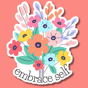 Embrase selbstklebende Wildblumen wasserdicht Aufkleber