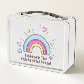 Embrase the Existential Dread Funny Metal Lunchbox (Rückseite)