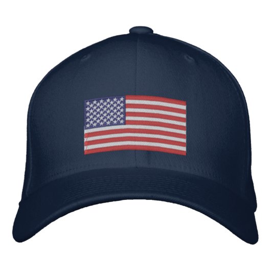 Embroided Hat American Flag Bestickte Baseballkappe (Vorderseite)