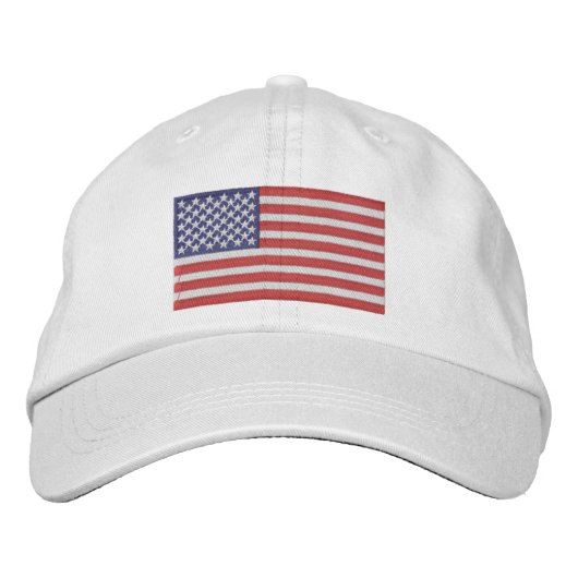 Embroidered American Flag Cap Bestickte Baseballkappe (Vorderseite)