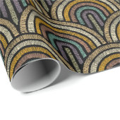 Embroidered Art Deco Pattern Wrapping Paper Geschenkpapier (Rolleneckpunkt)