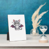 embroidered cat bat Classic T-Shirt Fotoplatte (Seite)