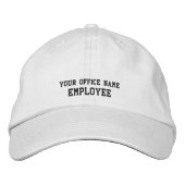 Embroidered Custom Staff Hat White Uniform Design Bestickte Baseballkappe (Vorderseite)