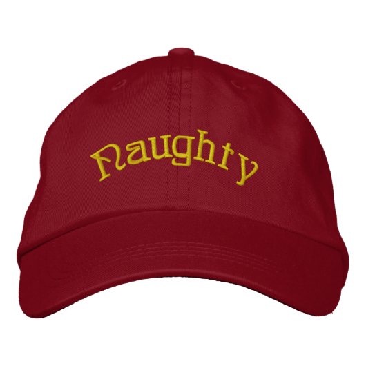 Embroidered Hat - Personalized Naughty Christmas Bestickte Baseballkappe (Vorderseite)