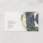 Embroiderer-/Näharbeit-Visitenkarten Visitenkarte (Rückseite)