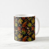 Embroidery art. Autumn seamless pattern. Leaves, a Kaffeetasse (VorderseiteRechts)