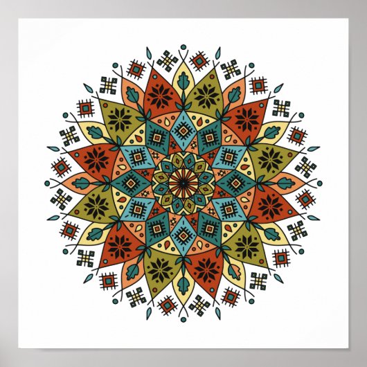 Embroidery Mandala Poster (Vorne)