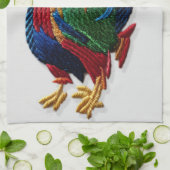Embroidery rooster - Embroidery traditional animal Geschirrtuch (Gefaltet)