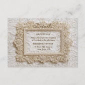 Embroidery Timeless Lace Frame Wedding Details Begleitkarte (Vorderseite)