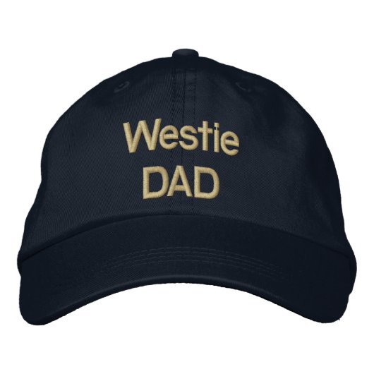 Embroidery Westie VATER Bestickte Baseballkappe (Vorderseite)