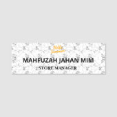 Embromierte Abzeichen und LED-Name | Klassenzimmer Namensschild (Vorderseite)