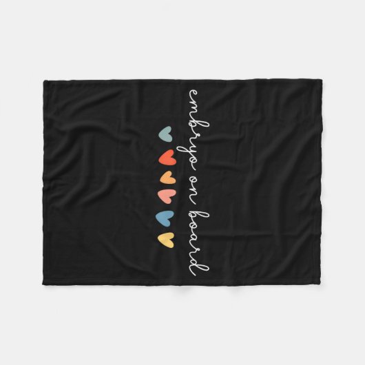 Embryo On Board Heart Ivf Transfer Day Fertility N Fleecedecke (Vorderseite (Horizontal))