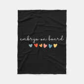 Embryo On Board Heart Ivf Transfer Day Fertility N Fleecedecke (Vorderseite)