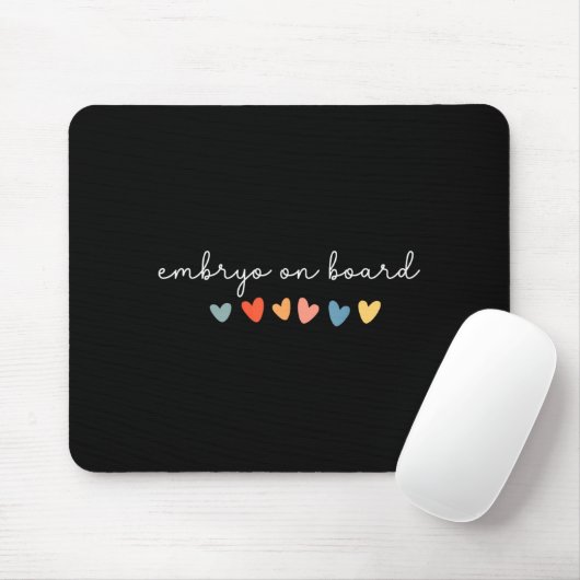 Embryo On Board Heart Ivf Transfer Day Fertility N Mousepad (Mit Mouse)