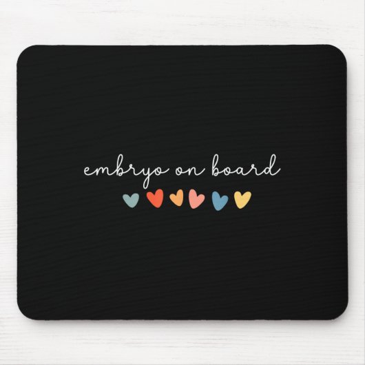 Embryo On Board Heart Ivf Transfer Day Fertility N Mousepad (Vorne)