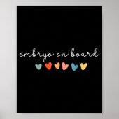 Embryo On Board Heart Ivf Transfer Day Fertility N Poster (Vorne)